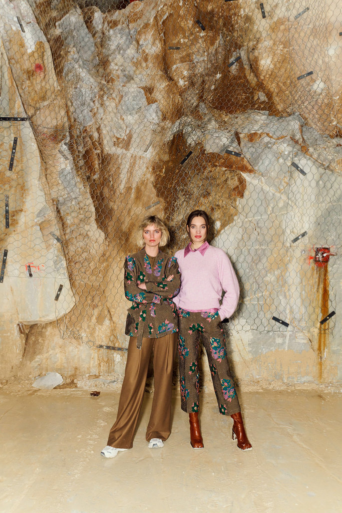 Nathalie Vleeschouwer women Zong gold brocade trousers
