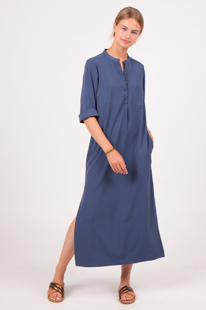 Nathalie Vleeschouwer women Vanna blauw gestreepte jurk