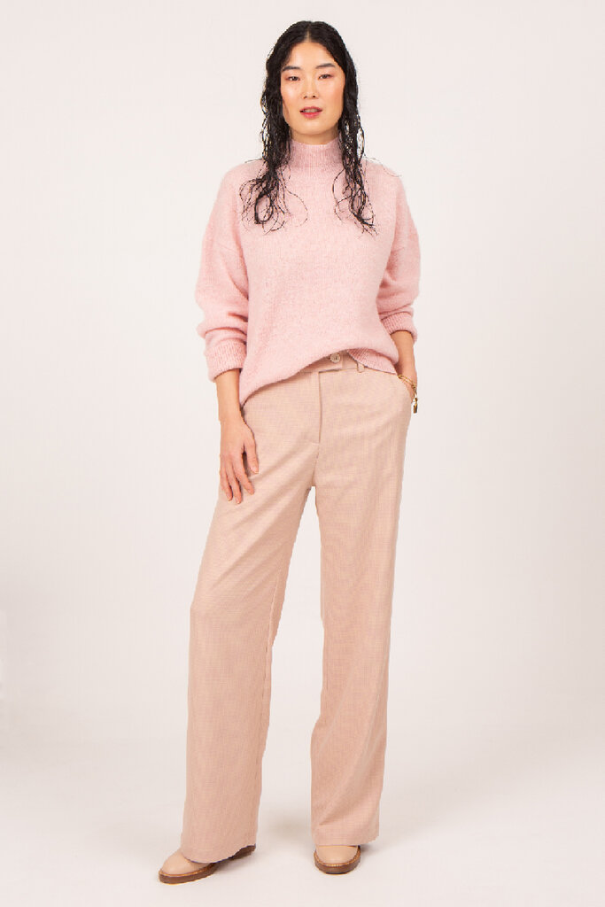 Nathalie Vleeschouwer women Annie pink houndstooth trousers