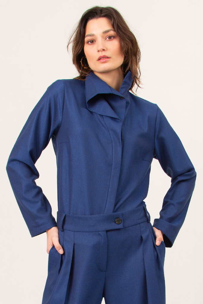 Nathalie Vleeschouwer women Cecile asymmetrische blauwe blouse
