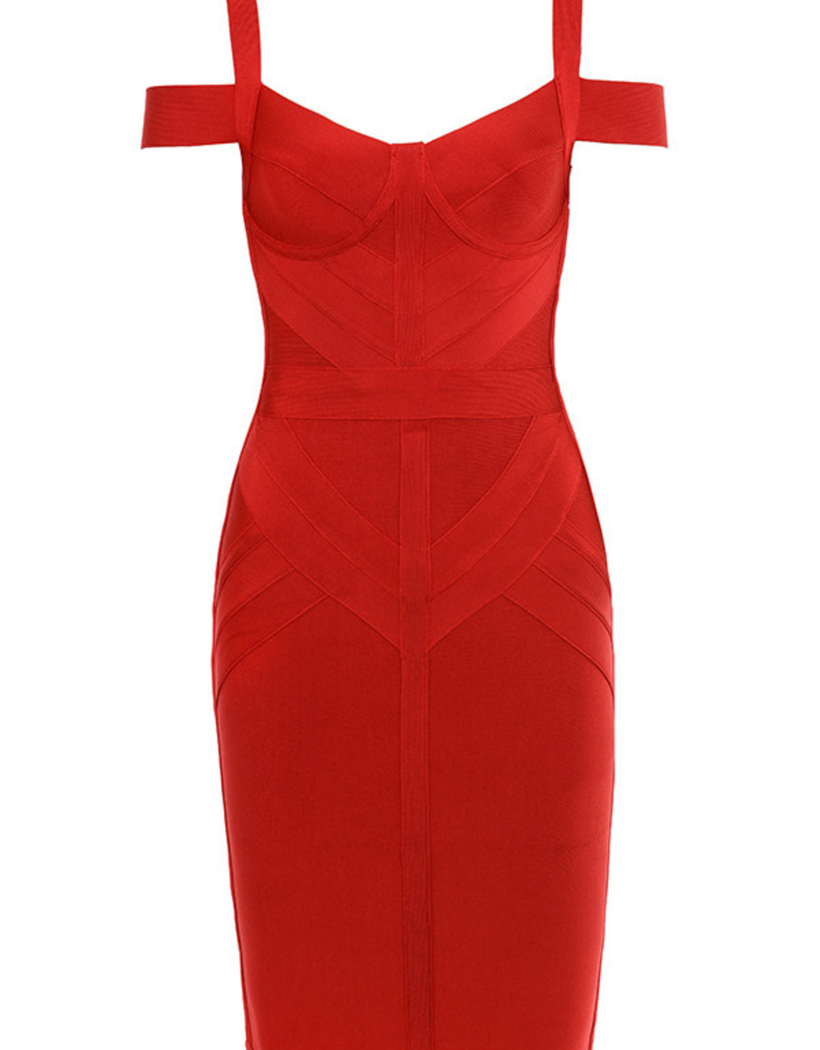 Luscious The Label | Julia Red Mini Off Shoulder Bandage Dress ...