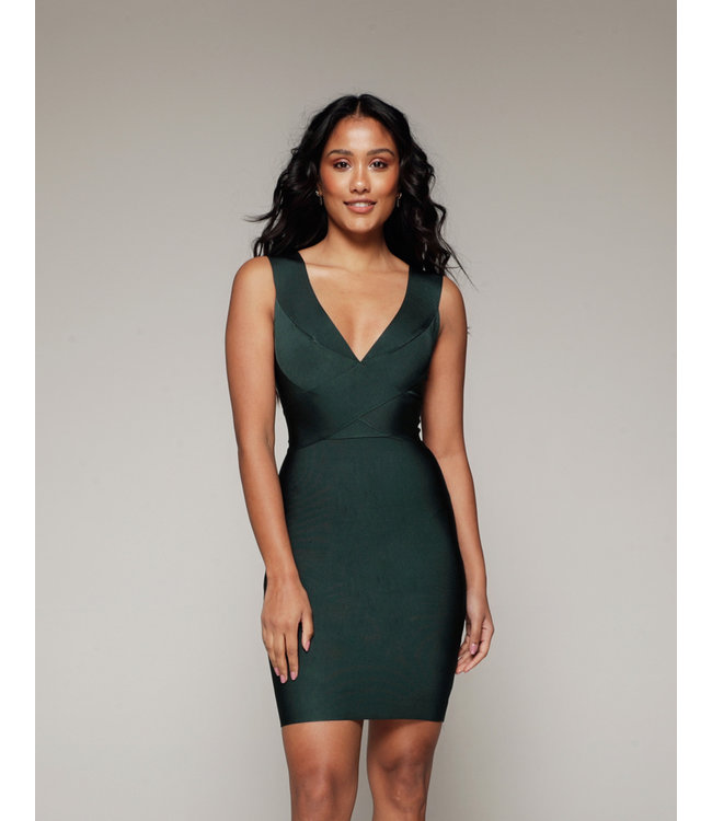 bandage dress green