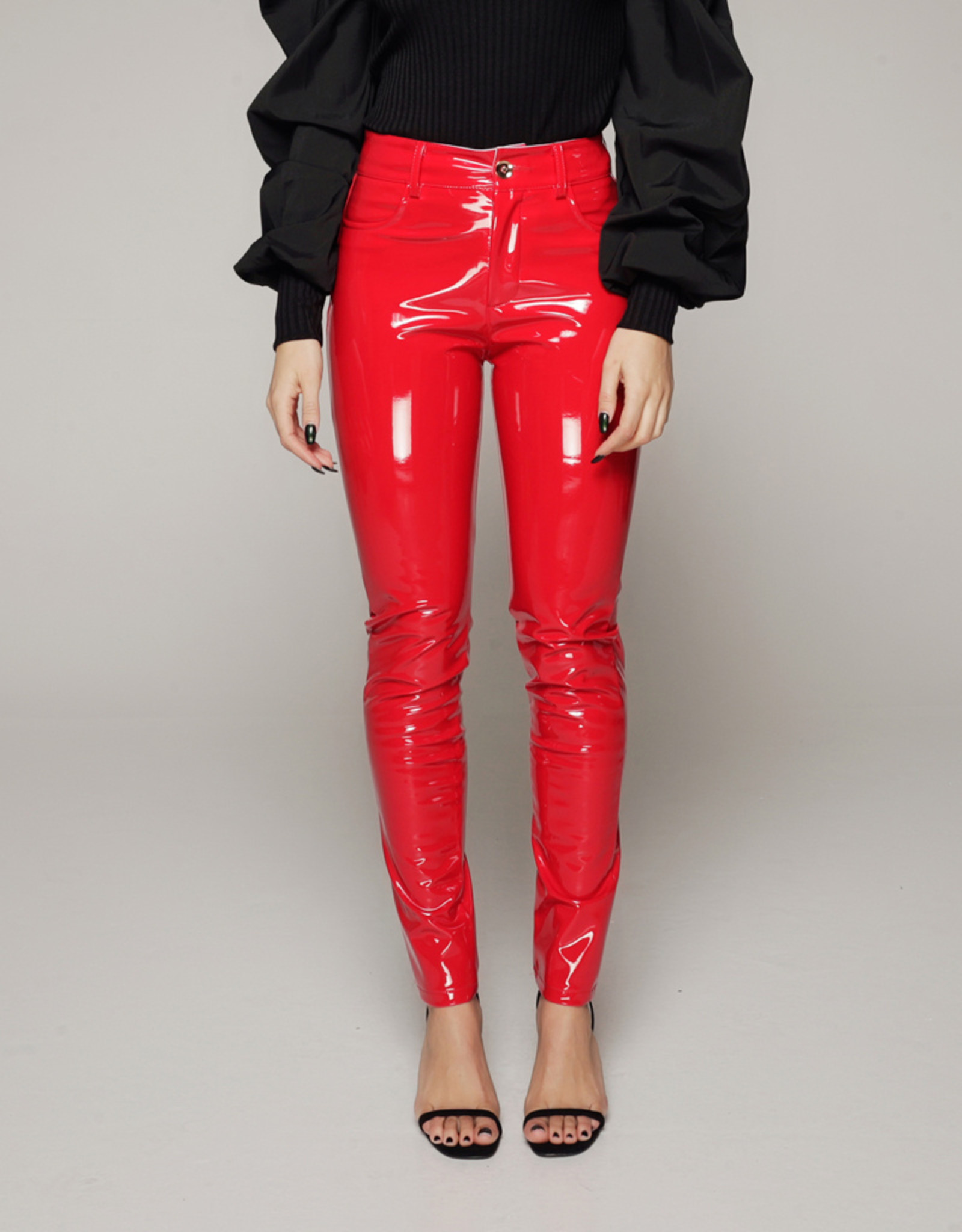 Luscious The Label | High shine, Stretchy Red Vinyl PU Pants - Luscious ...