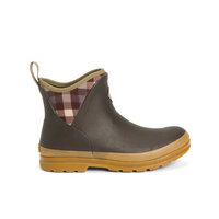 Pull On Ankle Brown/Plaid - Dames
