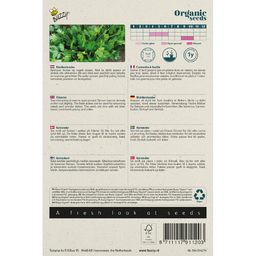 Buzzy Organic Buzzy Organic Koriander (bladkoriander) (BIO)