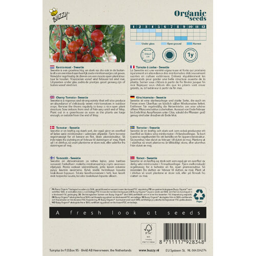 Buzzy Organic Buzzy Organic Tomaat Sweetie (BIO)