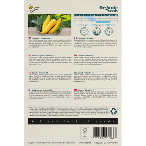 Buzzy Organic Buzzy Organic Courgette Yellowfin F1 (BIO)