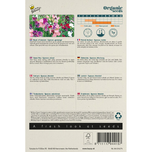 Buzzy Organic Buzzy Organic Lathyrus, Reuk- of Siererwt Spencer (BIO)