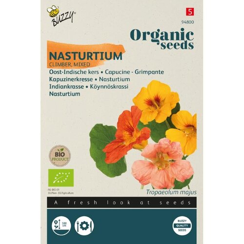 Buzzy Organic Organic Tropaeolum, Oost-Indische kers enkelbl (BIO)