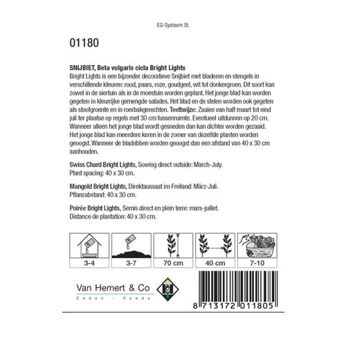 Van Hemert & Co Zaden Snijbiet - Bright Lights Van Hemert & Co Zaden Snijbiet - Bright Lights