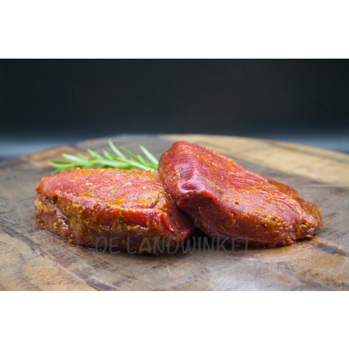 Limousin Rundvlees Biefstuk gemarineerd 300gr. Limousin Rundvlees Biefstuk gemarineerd 300gr.