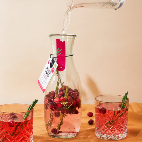Pineut Watertwist Karaf Cranberry Kers Rozemarijn - Pineut