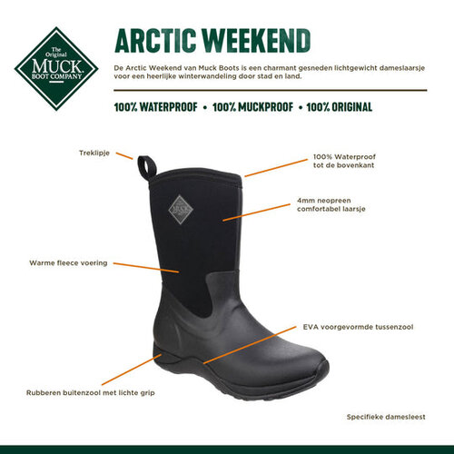 Muckboot Muckboot - Arctic Weekend Black/Plaid - Dameslaars