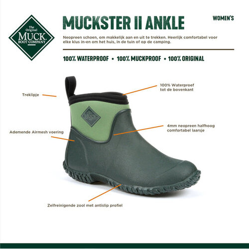 Muckboot Muckboot - Muckster II Enkel Groen - Dames