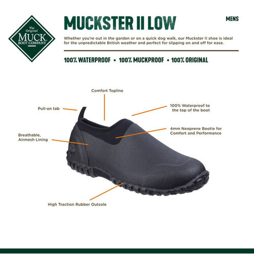 Muckboot Muckboot - Muckster II Low Zwart - Heren