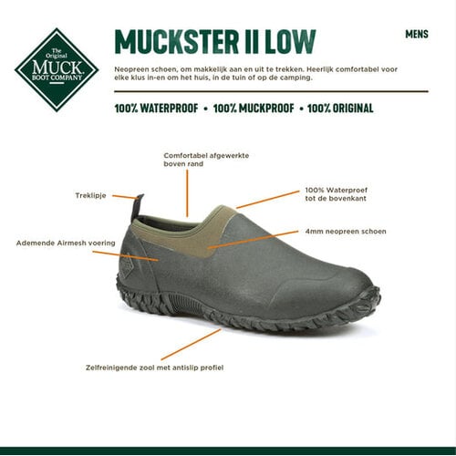 Muckboot Muckboot - Muckster II Low Groen - Heren