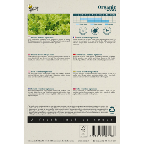 Buzzy Organic Pluksla Bionda A Foglia Riccia