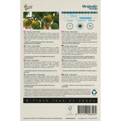 Buzzy Organic Tomato Green Zebra - Organic Buzzy BIO