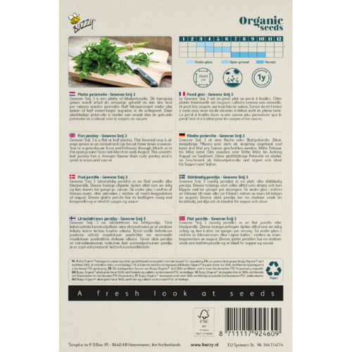 Buzzy Organic Organic Peterselie Gewone Snij 3 (BIO)