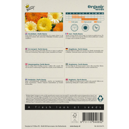 Buzzy Organic Goudsbloem - Calendula Pacific Beauty - Buzzy Organic (BIO) Buzzy Organic Goudsbloem - Calendula Pacific Beauty - Buzzy Organic (BIO)