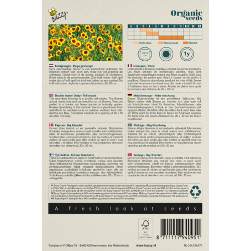 Buzzy Organic Meisjesogen - Coreopsis - Buzzy Organic (BIO) Buzzy Organic Meisjesogen - Coreopsis - Buzzy Organic (BIO)
