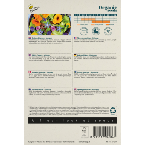 Buzzy Organic Eetbare Bloemenmengsel - Buzzy Organic (BIO)