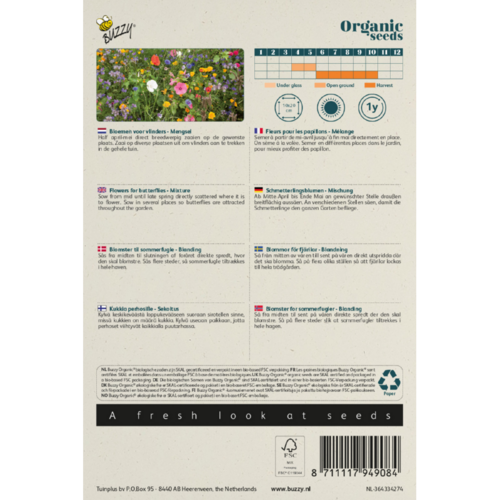 Buzzy Organic Bloemen voor Vlinders Mengsel - Buzzy Organic (BIO)