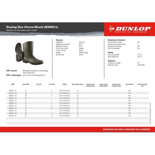 Dunlop Dunlop - Dee Kuitlaars - Groen & Zwart Dunlop Dunlop - Dee Kuitlaars - Groen & Zwart