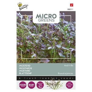 Buzzy Organic Mosterd Red Frills - Microgreens