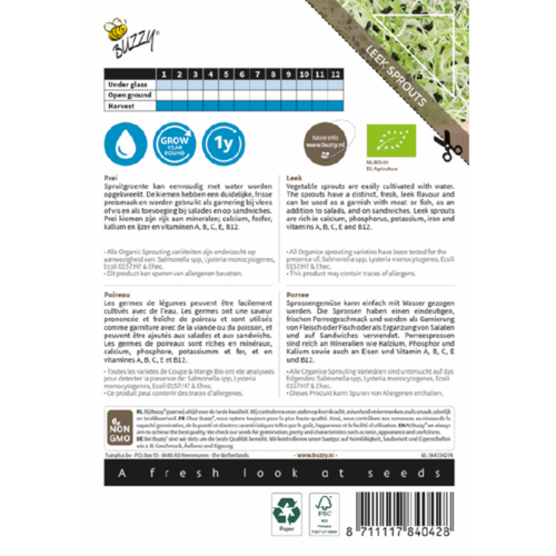 Buzzy Organic Prei - Organic Sprouting