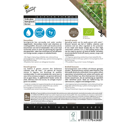 Buzzy Organic Broccolikers - Organic Sprouting