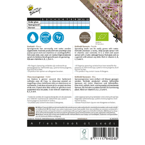Buzzy Organic Koolrabi - Organic Sprouting