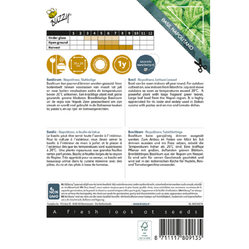 Buzzy Organic Napolitano - Basilicum - Basilico