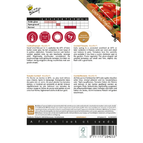 Buzzy Organic Ravello F1 - Tomaat - Pomodori