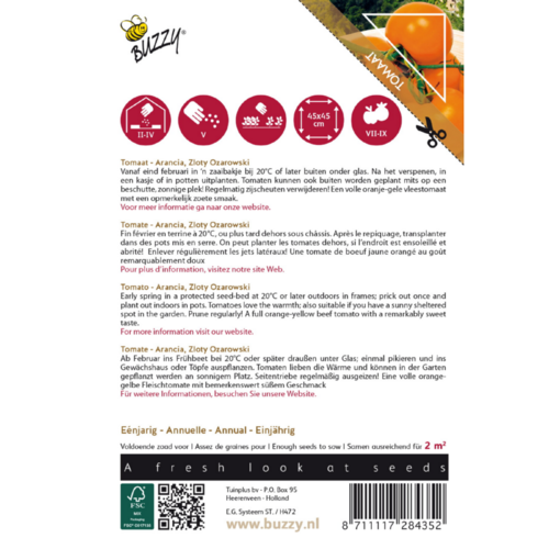 Buzzy Organic Arancia - Tomaat - Pomodori