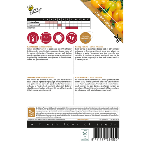 Buzzy Organic Ciliegia Gialla - Tomaat - Pomodori