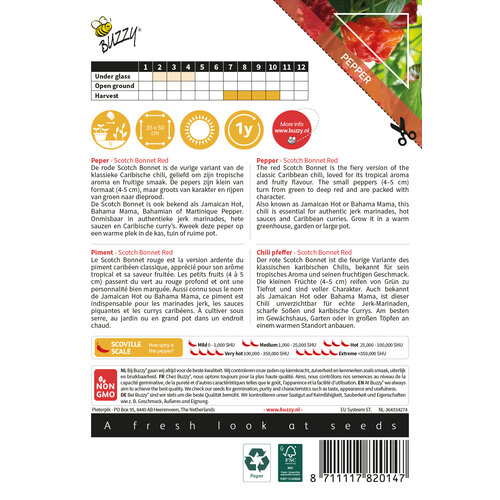 Buzzy Organic Scotch Bonnet - Peper - Culinary Peppers