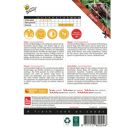 Buzzy Organic Black Naga - Peper - Culinary Peppers