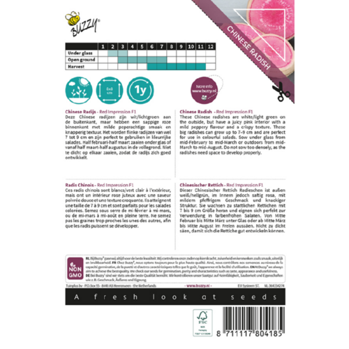 Buzzy Organic Japanse Radijs Red Impression - Xotica - Exotische Groenten