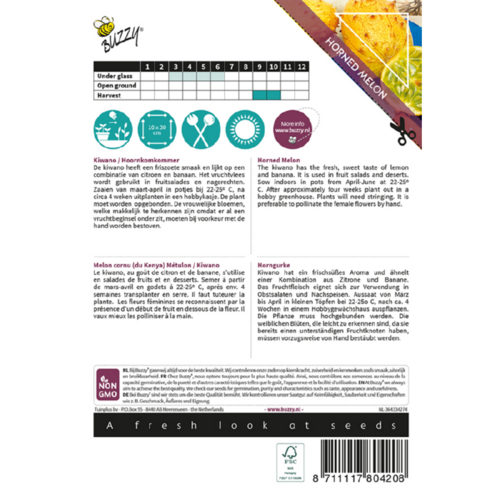 Buzzy Organic Kiwano of Hoornmeloen - Xotica - Exotische Groenten