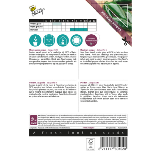 Buzzy Organic Peper Jalapeno - Xotica - Exotische Groenten