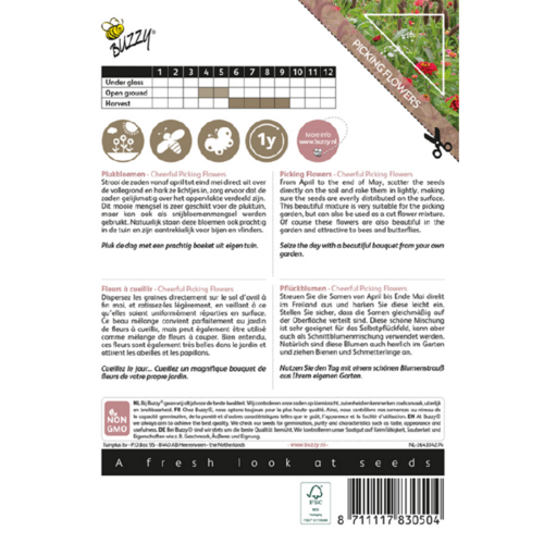 Buzzy Organic Cheerfull Picking Flowers - Colourful Bouquets - Bloemen Boeketten