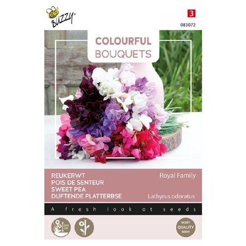Buzzy Organic Royal Family Lathyrus - Colourful Bouquets