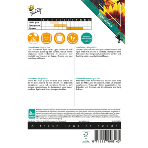 Buzzy Organic Ring of Fire - Sunny Flowers - Zonnebloemen
