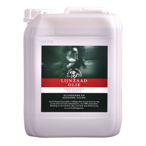 Grand National Grand National Lijnzaadolie 5 Liter | 100% Koudgeperste Lijnzaadolie Paard Grand National Grand National Lijnzaadolie 5 Liter | 100% Koudgeperste Lijnzaadolie Paard
