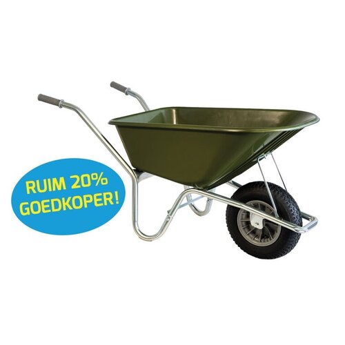 Hummer Tuinkruiwagen 100L. - Olijfgroen - Hummer Hummer Tuinkruiwagen 100L. - Olijfgroen - Hummer