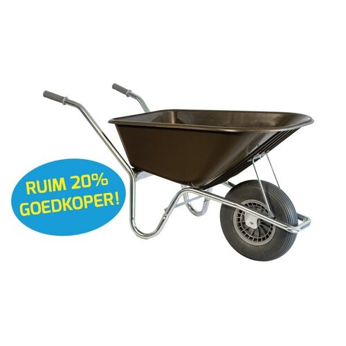 Hummer Tuinkruiwagen Softwiel 100L. - Kastanjebruin - Hummer Hummer Tuinkruiwagen Softwiel 100L. - Kastanjebruin - Hummer