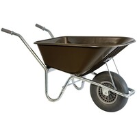 Tuinkruiwagen Softwiel 100L. - Kastanjebruin