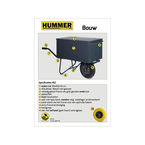 Hummer Gereedschap Kruiwagen - HUMMER