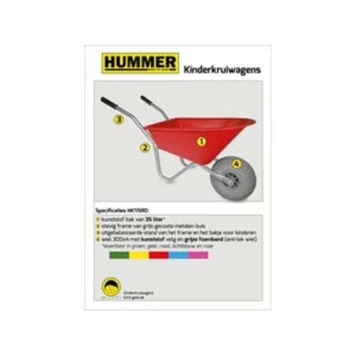 Hummer Kinderkruiwagen Rood 35L. - HUMMER Hummer Kinderkruiwagen Rood 35L. - HUMMER